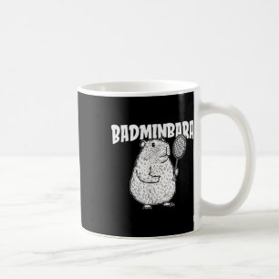 Caneca De Café Capybara Badminton Shuttle - Jogadora Racket Badmi