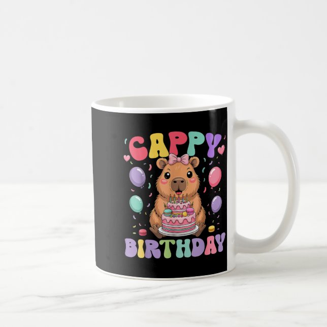 Caneca De Café Capybara Birthday Girls Funny Birthday Kids Boys G (Direita)
