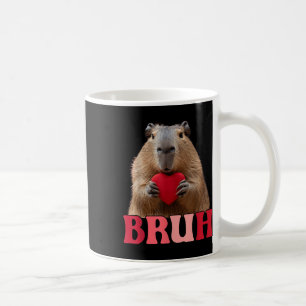 Caneca De Café Capybara Bruh Meme Engraçado Dizendo Adoltos Valen