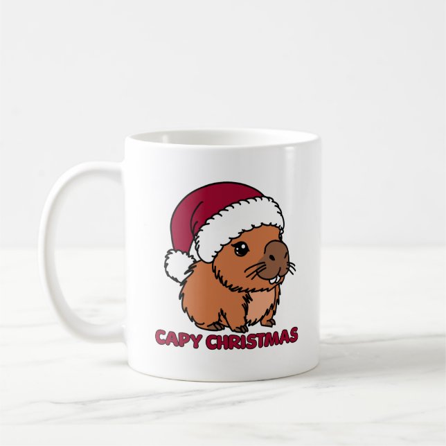 Caneca De Café Capybara Christmas (Esquerda)