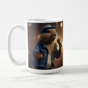 Caneca De Café "Capybara Cowboy: Serenading the Wild West"