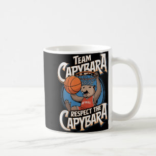 Caneca De Café Capybara Dunking Basbol Retro Vintage Style Ta