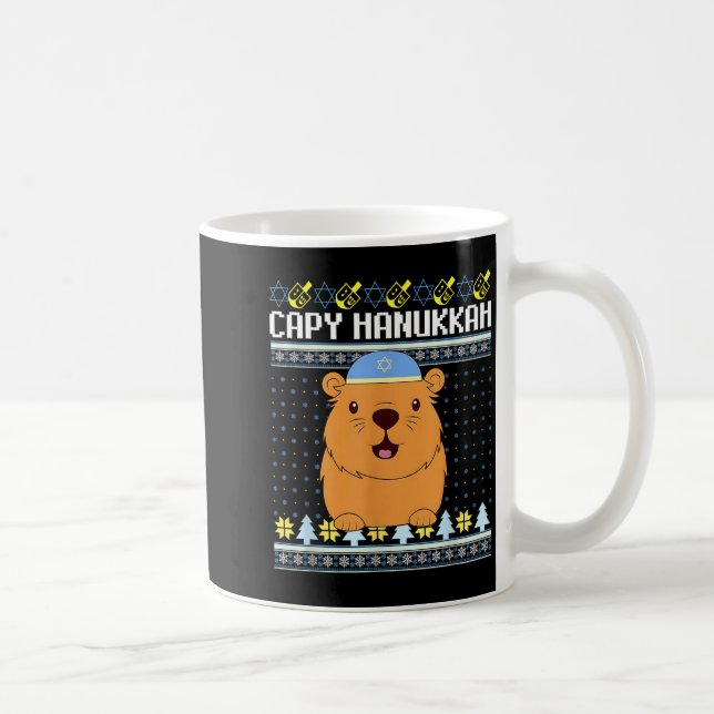 Caneca De Café Capybara Hanukkah Capy Hanukkah Chanukah Jewish Ki (Direita)