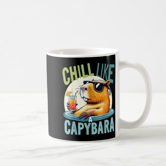 Caneca De Café Capybara Holidays - Funny Quote Gift Zen Fashion D (Direita)