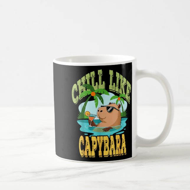 Caneca De Café Capybara Holidays - Funny Zen Rodent Quote Gift  (Direita)