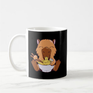 Caneca De Café Capybara Lover Japonesa Capybara Eating Ramen Nood