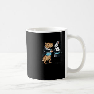 Caneca De Café Capybara Mágica Truque De Chapéu Com Rabbit Sticke