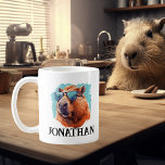 Caneca De Café Capybara Personalizada<br><div class="desc">Este design pode ser personalizado escolhendo a opção Editar Design. Você também pode transferir para outros itens. Entre em contato comigo em colorflowcreations@gmail.com ou use a opção de bate-papo no topo da página se você quiser ter este design em outro produto ou precisar de assistência com este design. Veja mais...</div>