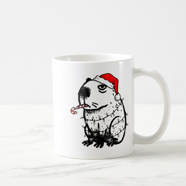 Caneca De Café Capybara Smoking Christmas Ugly Cigarette Gen Z  (Direita)