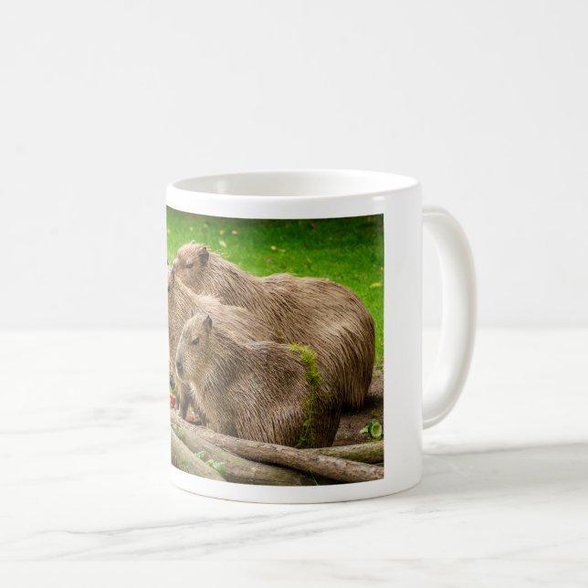 Caneca De Café Capybara Trio (Frente Esquerda)