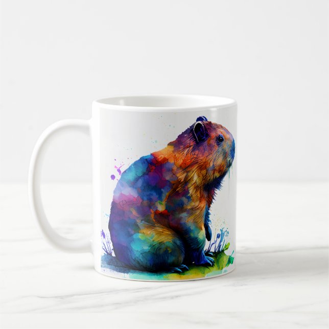 Caneca De Café Capybara Tumbler Wrap Sublime Designs (Esquerda)