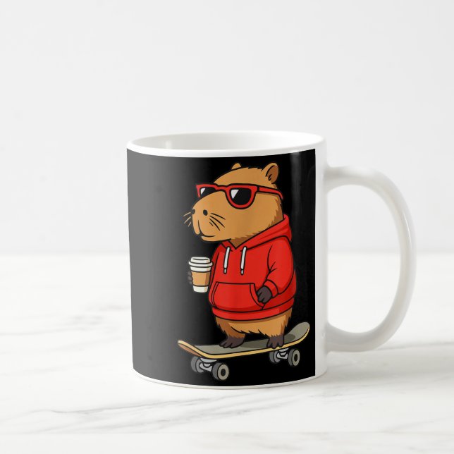 Caneca De Café Capybara With Sungles Skater Capy  (Direita)