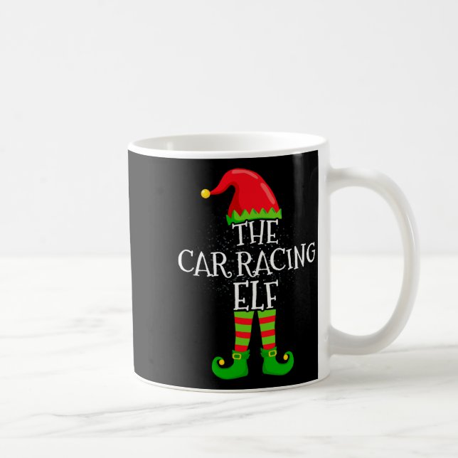 Caneca De Café Car Racing Elf Family Matching Christmas Group  (Direita)
