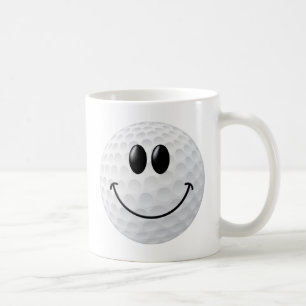 Caneca De Café Cara da bola de golfe