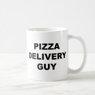 Caneca De Café Cara da entrega da pizza