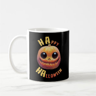Caneca De Café Cara de Abóbora Feliz Dia das Bruxas