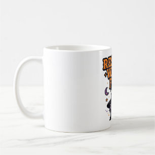 Caneca De Café Cara de Bruxa Desocupada Tipografia Engraçada de H
