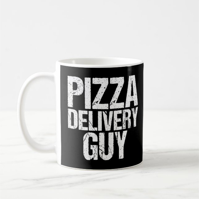 Caneca De Café Cara de entrega de pizza comida italiana (Esquerda)