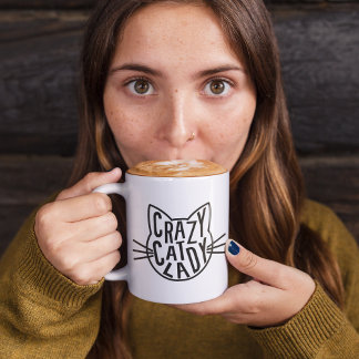Caneca De Café Cara de Gato Louco