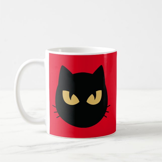 Caneca De Café Cara de gato preto (Esquerda)