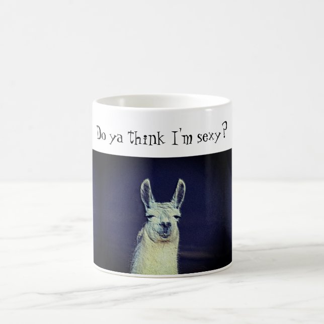 Caneca De Café Cara de Lhama Engraçada Animal (Centro)