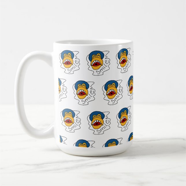 Caneca De Café Cara de macaco sorridente (Esquerda)