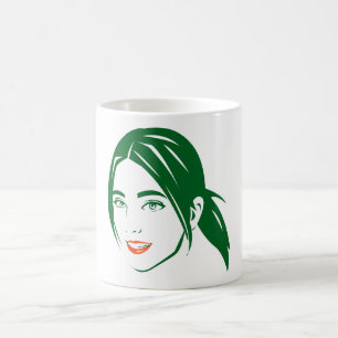 Caneca De Café Cara de mulher bonita Coffee Mug