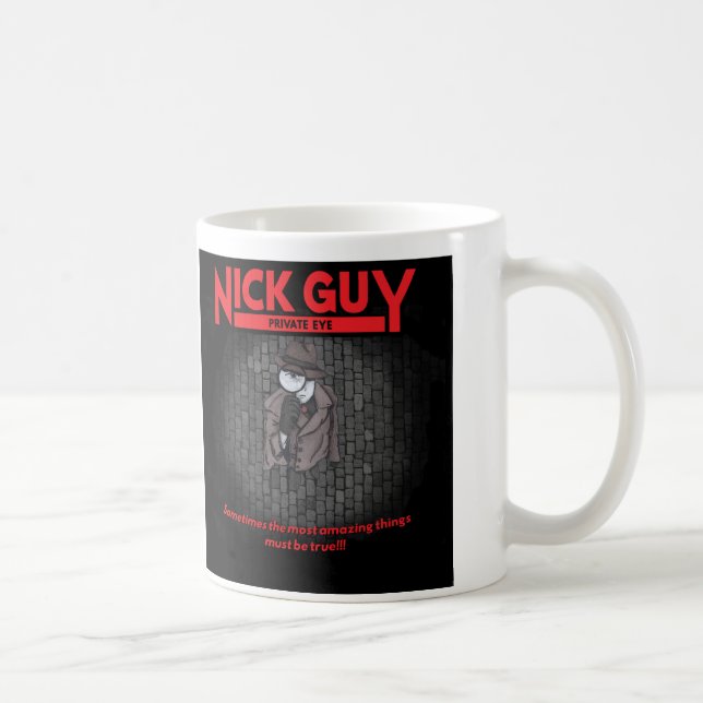 Caneca De Café Cara de Nick, detective privado (Direita)