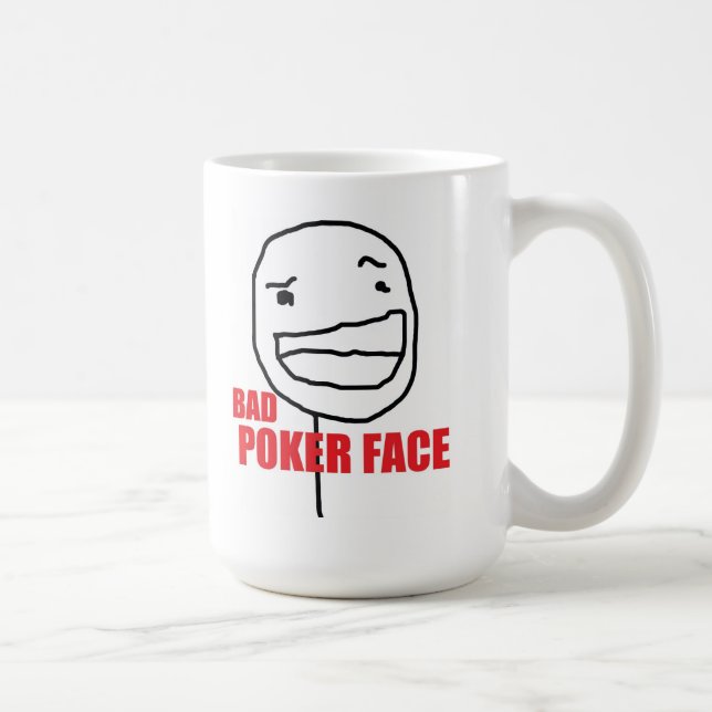 Caneca De Café Cara de póquer má (Direita)