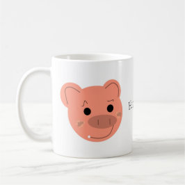 Caneca De Café Cara de Porco Divertida