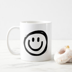 Caneca De Café Cara de Sorriso Preto Bonito