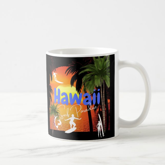 Caneca De Café Cara de Surfista do Havaí (Direita)