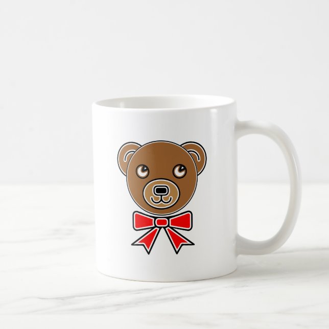Caneca De Café Cara de urso engraçado (Direita)