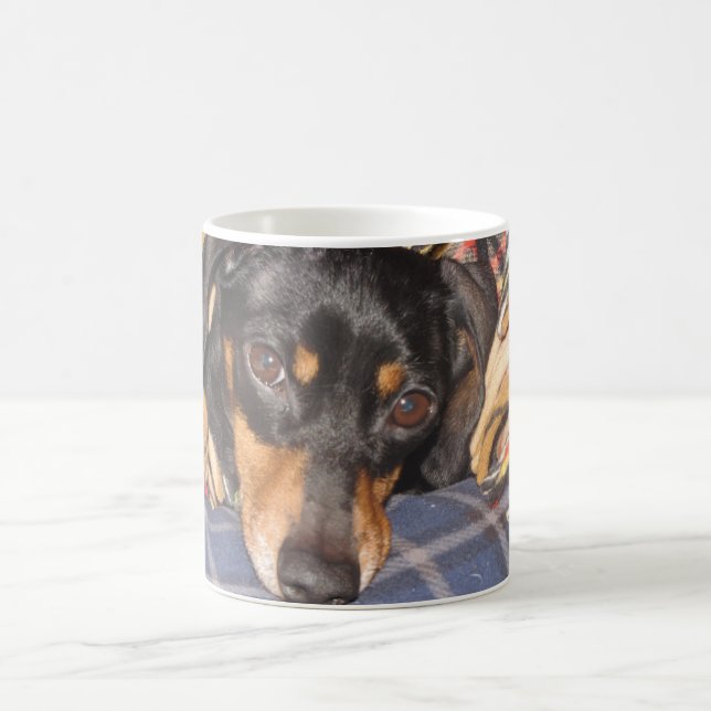 Caneca De Café Cara do cão de Daschund Weener (Centro)