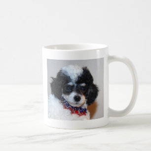 Caneca De Café Cara do filhote de cachorro da caniche de Parti do