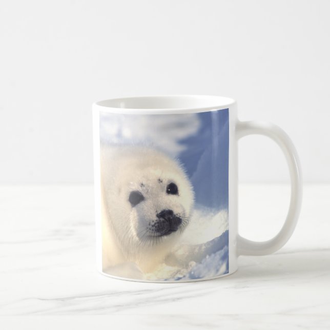 Caneca De Café Cara do filhote de cachorro de selo (Direita)