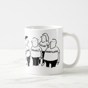 Caneca De Café Cara em T-Shirt declara que não é afiliado