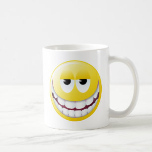Caneca De Café Cara enorme do sorriso