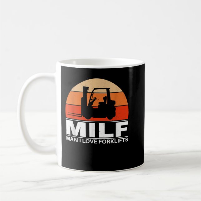 Caneca De Café Cara, eu amo Forklifts (Esquerda)