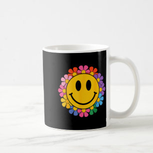 Caneca De Café Cara Feliz de Daisy Retro Sorriso Estética Préppy