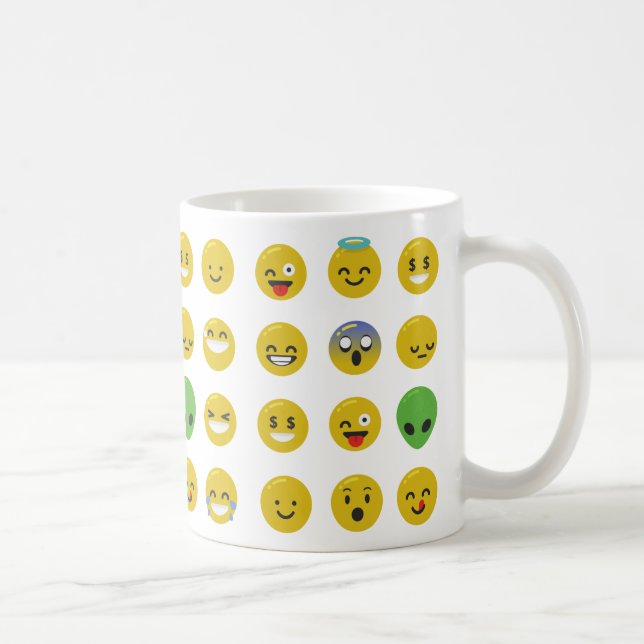 Caneca De Café Cara feliz Emoji (Direita)