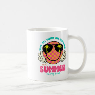 Caneca De Café Cara Feliz Groovy Vibrações de Verão Minha Mente E