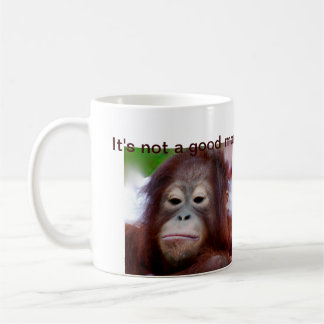 Caneca De Café Cara mal-humorada do animal do orangotango