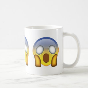 Caneca De Café Cara que grita no medo Emoji