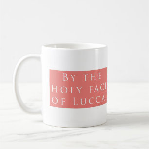 Caneca De Café Cara santamente de Lucca! Rosa liso