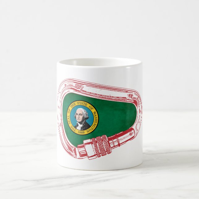 Caneca De Café Carabineiro de Escalada de Washington Flag (Centro)