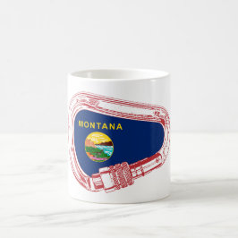 Caneca De Café Carabineiro de subida da bandeira de Montana