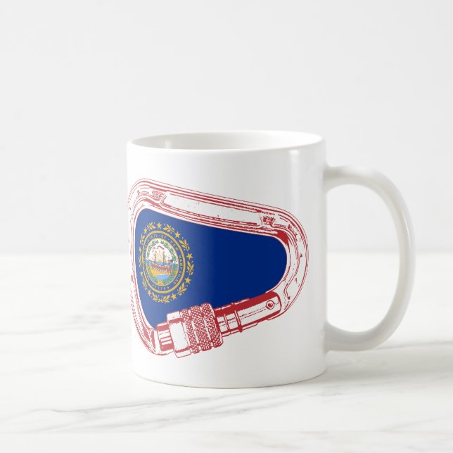 Caneca De Café Carabineiro de subida da bandeira de New Hampshire (Direita)