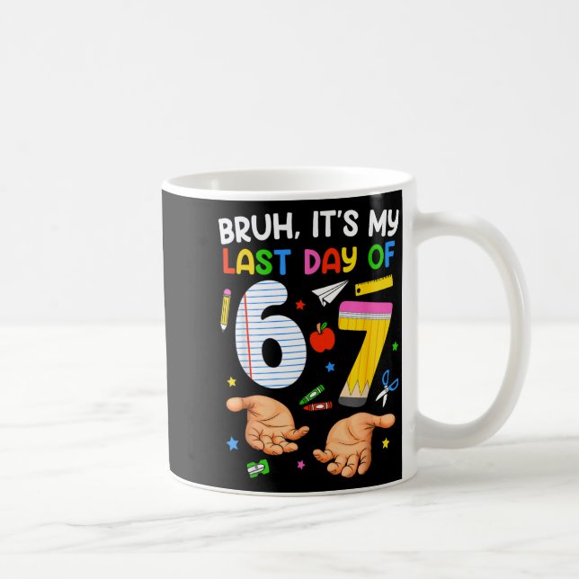 Caneca De Café Caraça Último Dia de 6 7 Escola Seis Sete Meme (Direita)