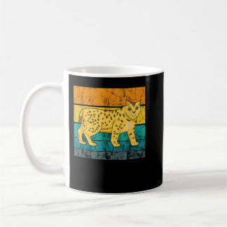 Caneca De Café Caracal Cat Retro Vintage Gato Selvagem Lynx Forte